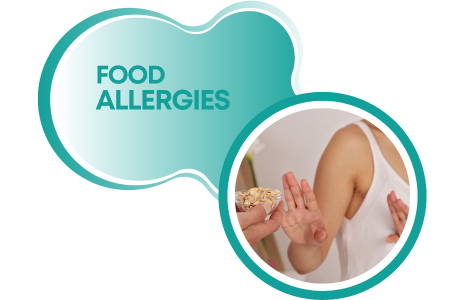a women ignores food to prevent her from allergy