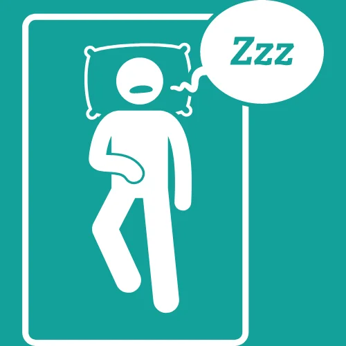 Diagram showing a man Snoring at Day Time Sleepiness