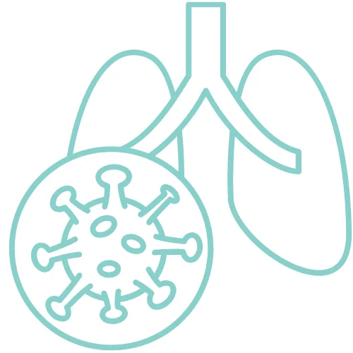 A diagram of lung showing Interstitial Lung Disease