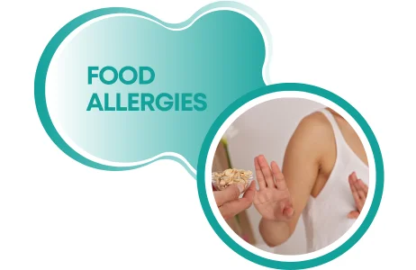 A woman denies to take food to prevent from allergy