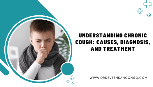 banner showing a kid is coughing and this post is about chronic cough