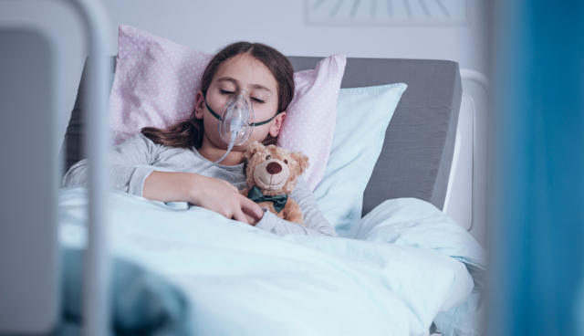 A girl is suffering from pneumonia